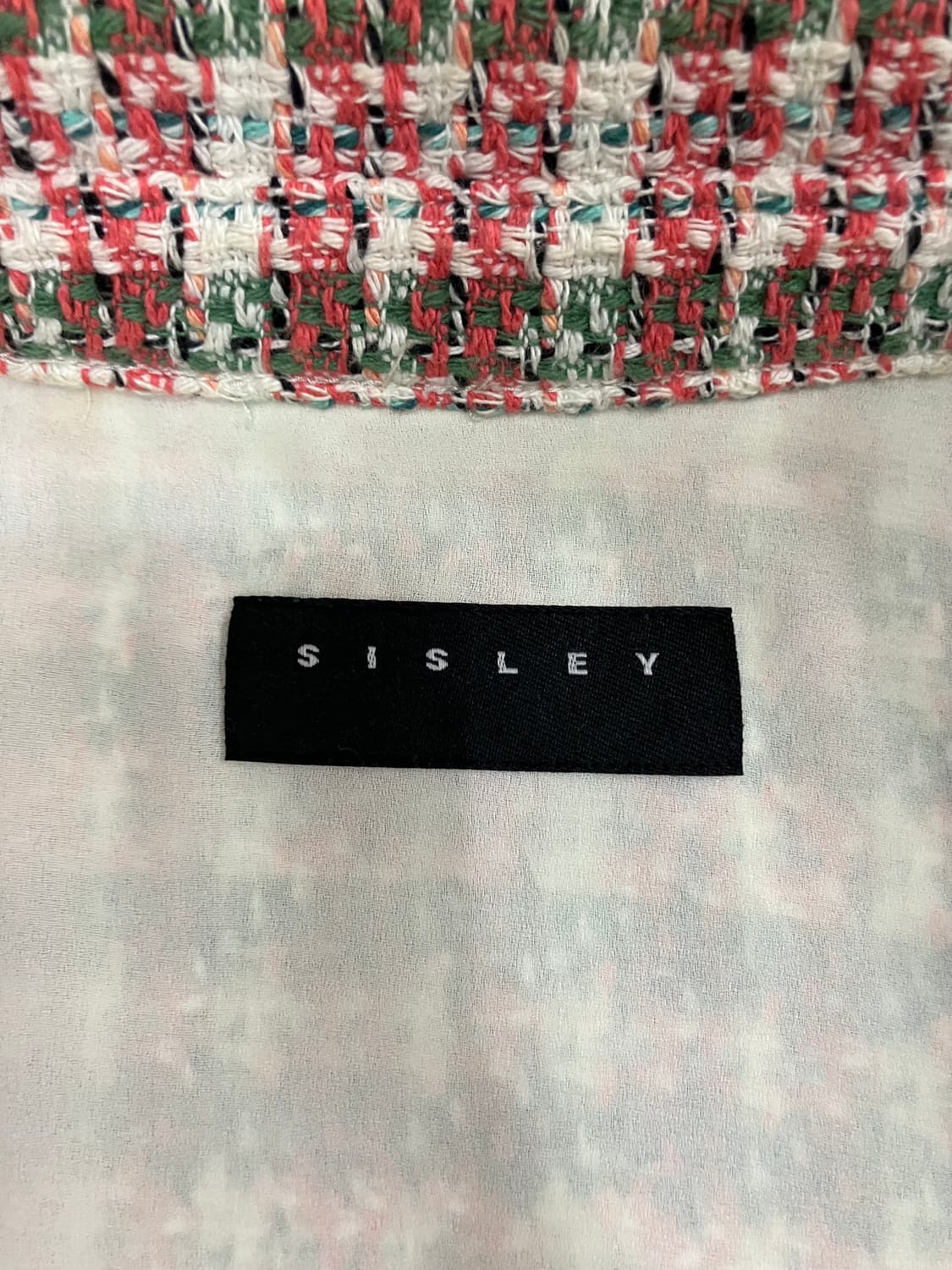 시슬리 트위트 체크 자켓 42 상품이미지8