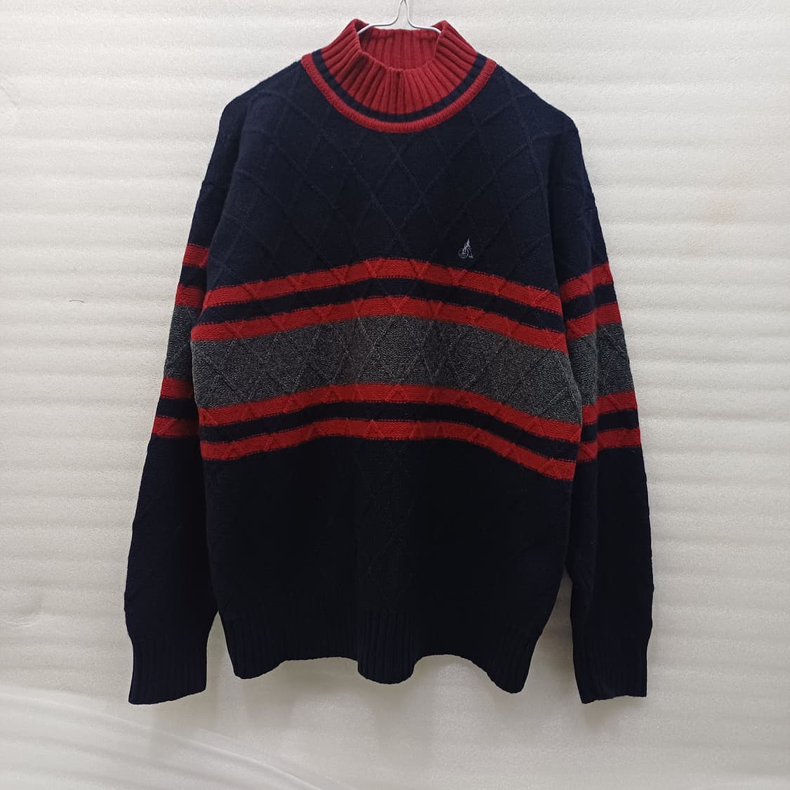 빈폴 두툼 겨울 아우터 울 반폴라 니트 남성 여유핏 L 반목 사랑봉봉 상품이미지1