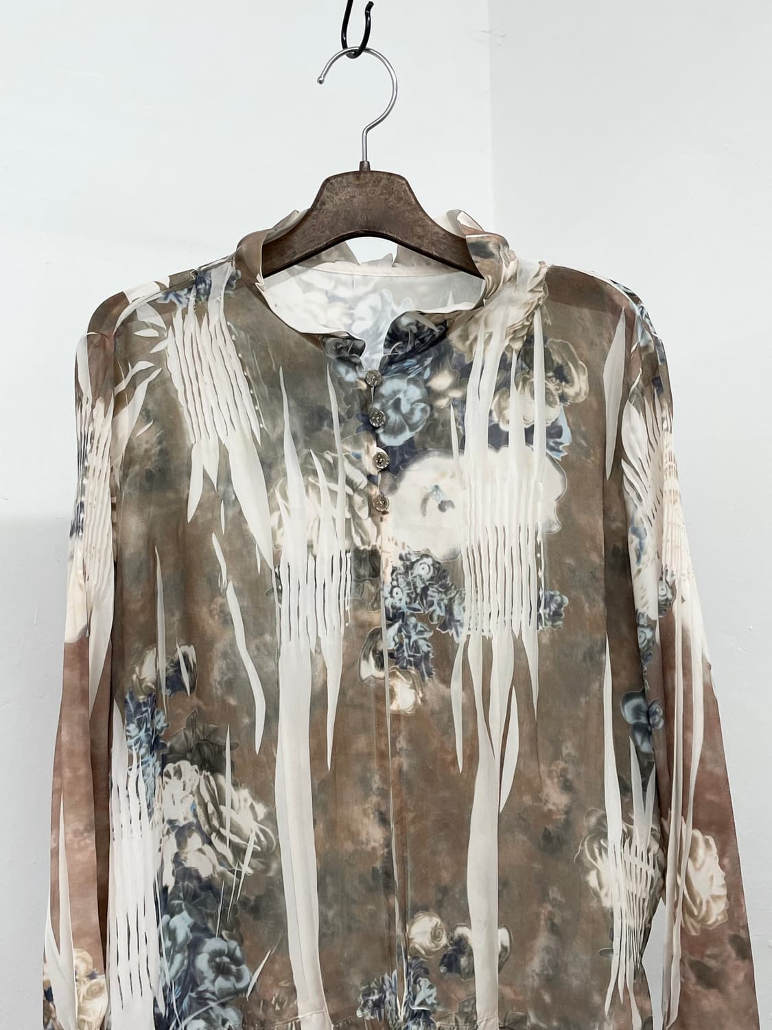 페어리 엔틱 플로럴 링클 블라우스 상품이미지5