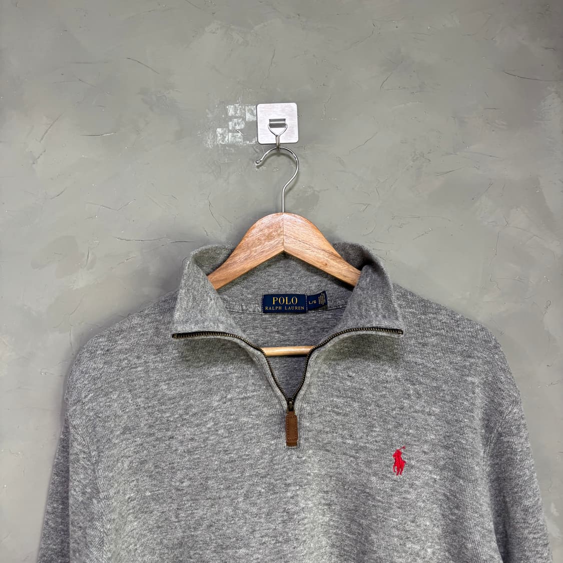 폴로 랄프로렌 니트 반집업 그레이 상품이미지2
