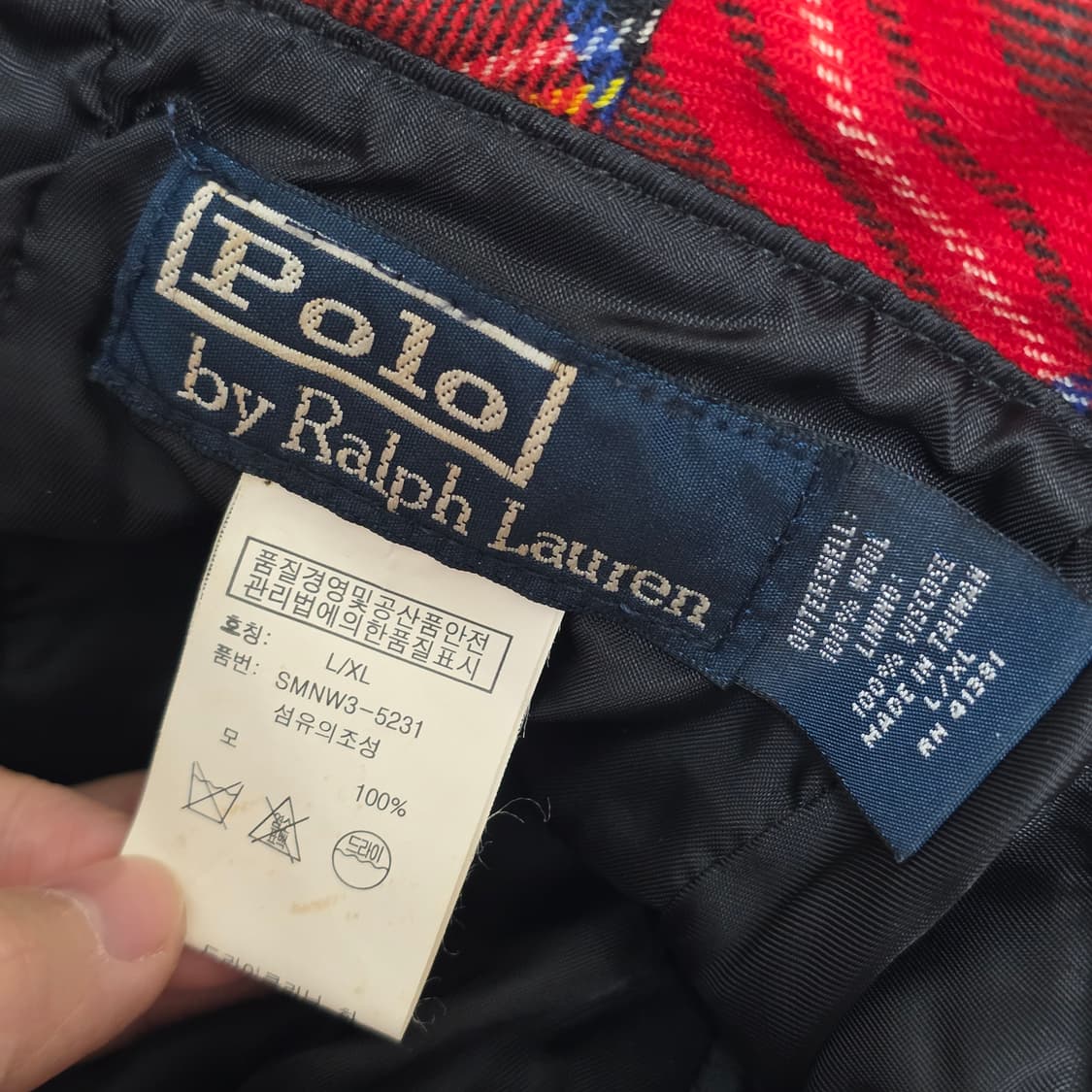 빈티지)정품 레드타탄체크 연말크리스마스st 버킷햇 상품이미지2