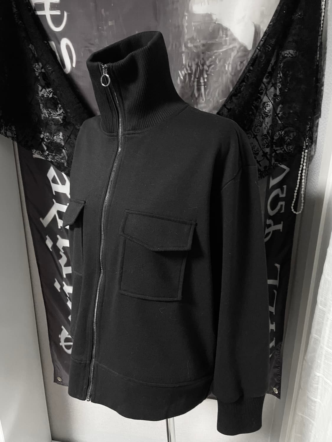 00s 2010 빈티지 블랙 포켓 져지 집업 미세키서울코이세이오펑크히피 상품이미지4