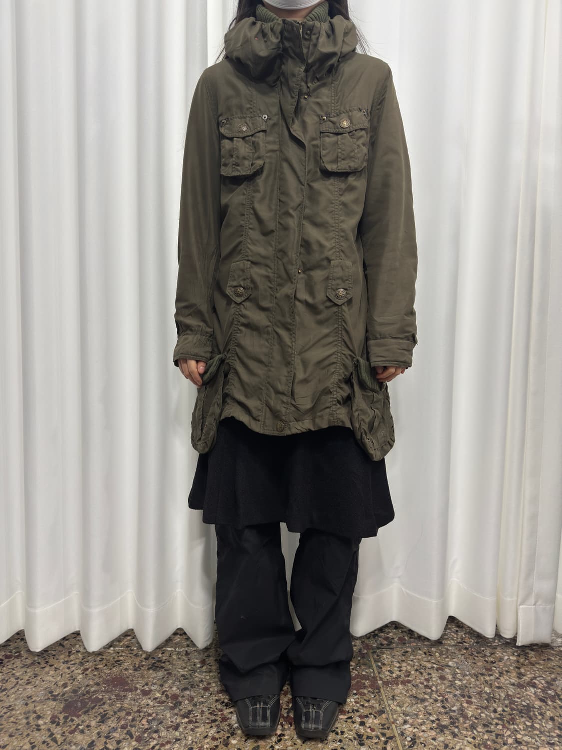 khaki multi pocket jacket 상품이미지3