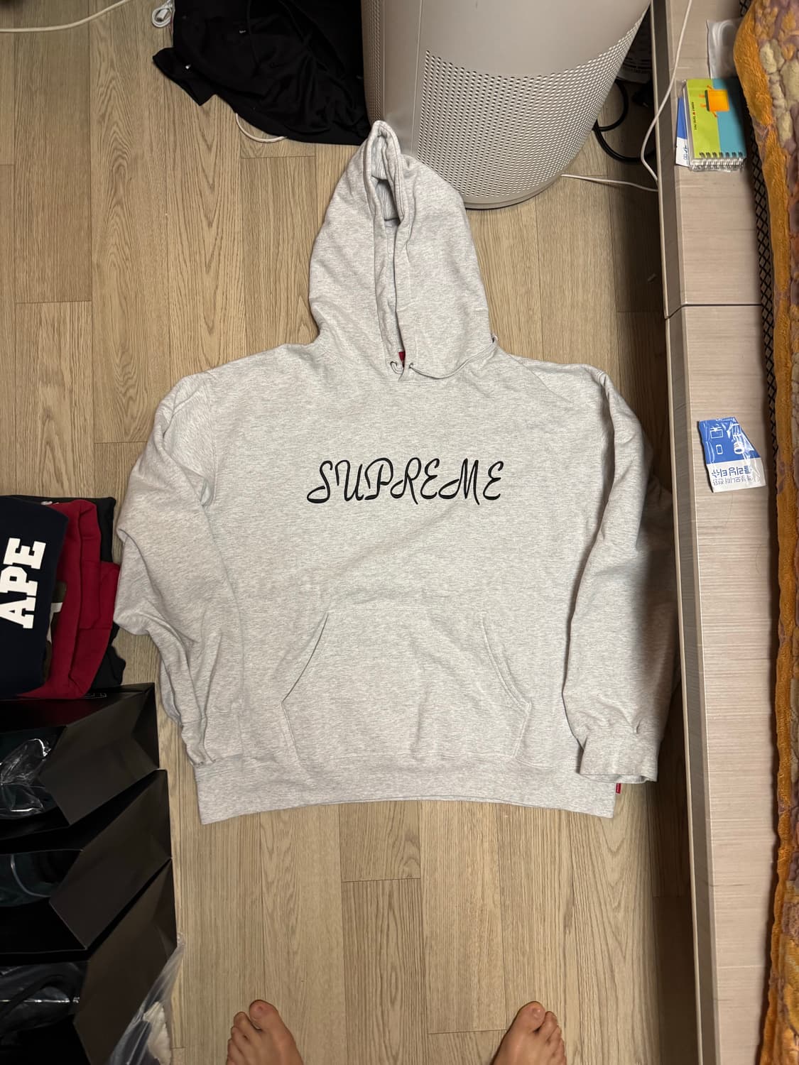 슈프림 23SS 스크립트 후디 애쉬 그레이 상품이미지2