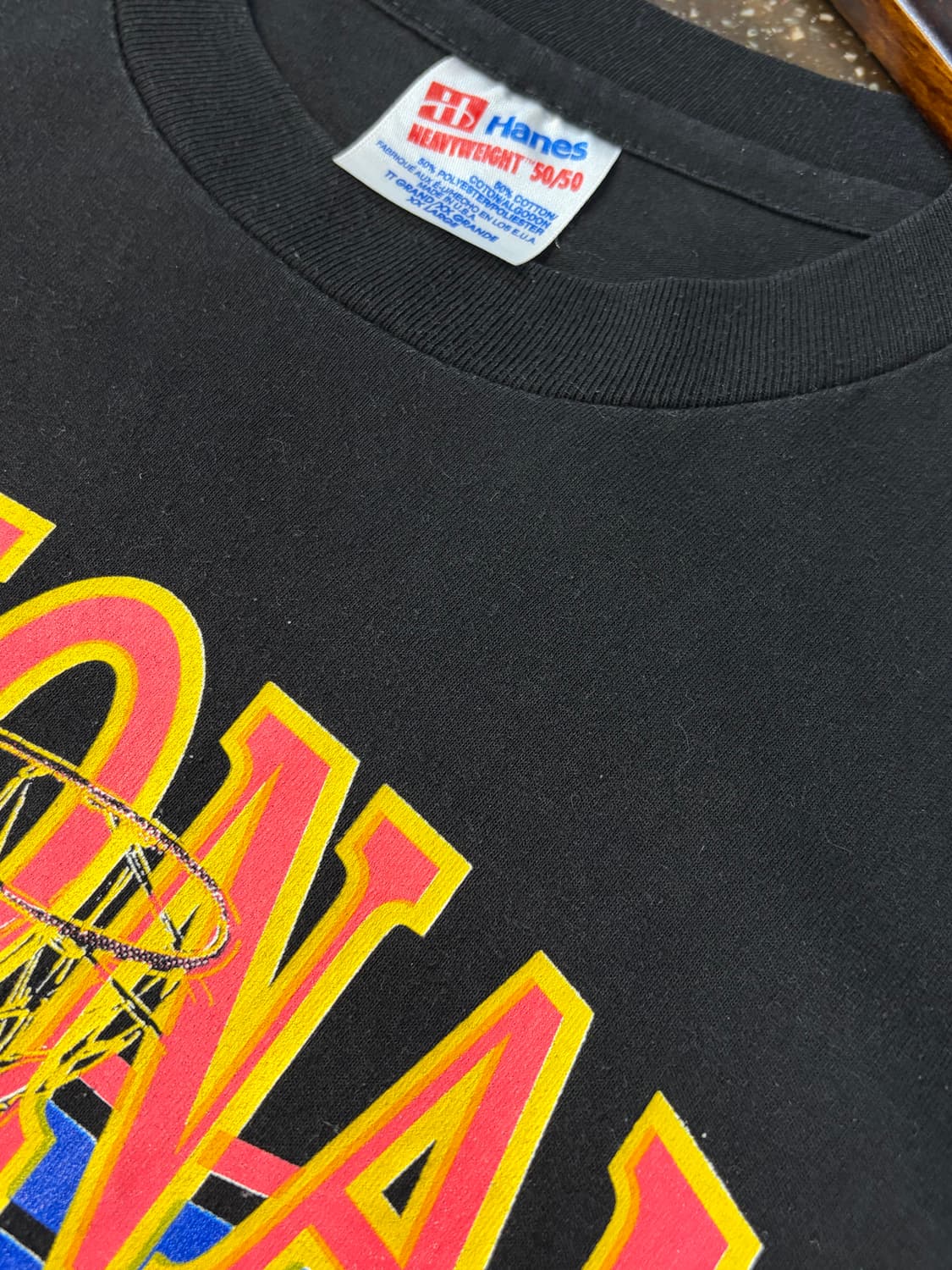 90S vtg hanes heavyweight 헤인즈 농구 티셔츠 상품이미지5