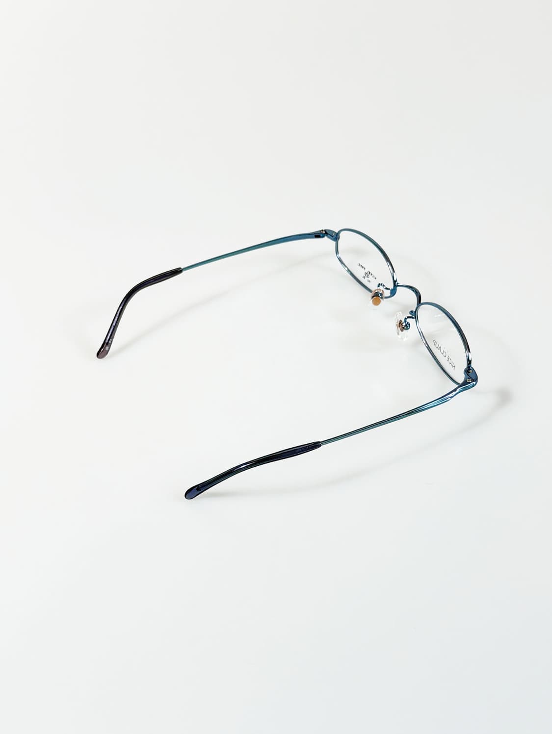 NICE CLAUP 나이스 클랍 블루메탈 슬림 오벌 프레임 빈티지 안경 상품이미지4
