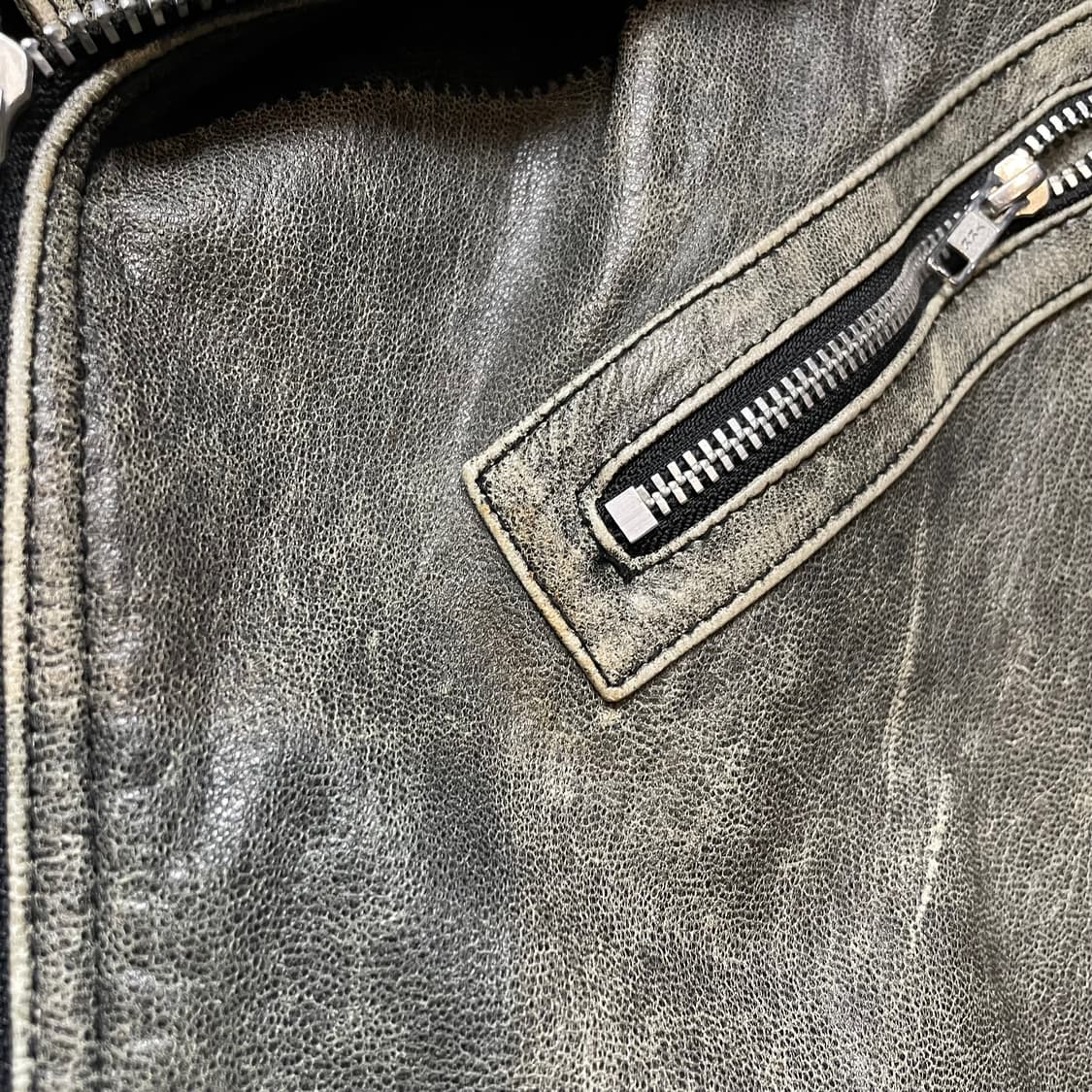 206옴므 빈티지 양가죽 라이더 자켓 상품이미지3