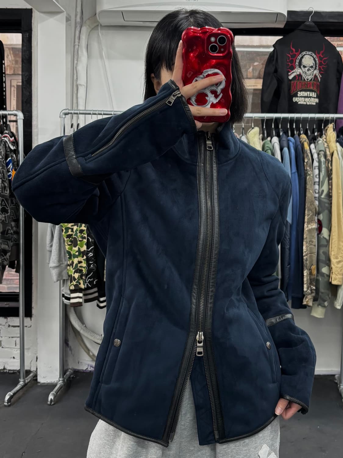 아르마니 익스체인지 스웨이드 레더 자켓 상품이미지1