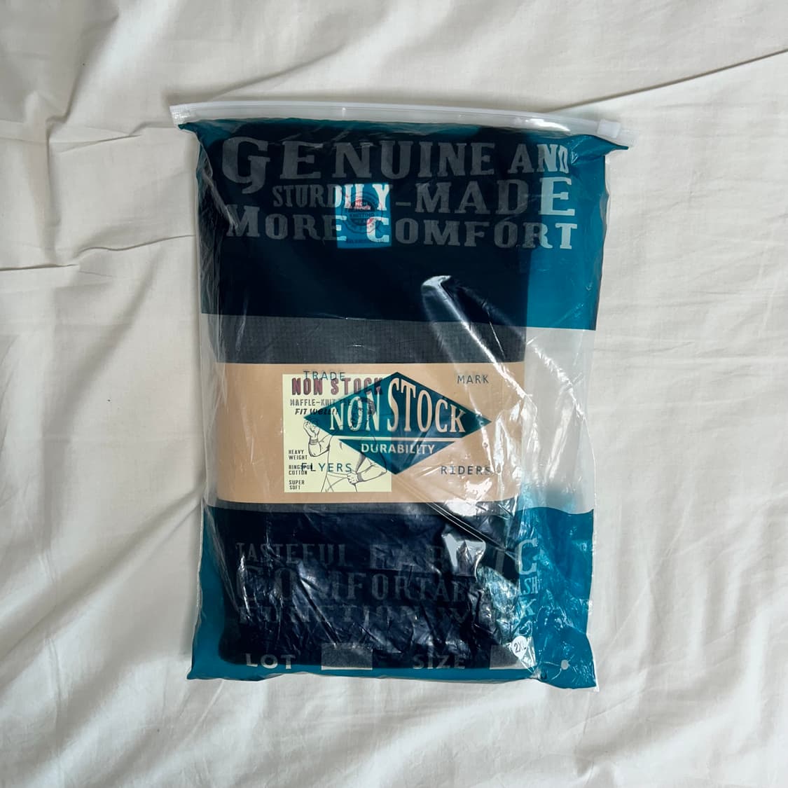 [새상품] 브론슨 와플 코튼 긴팔티 블랙 XL 상품이미지4