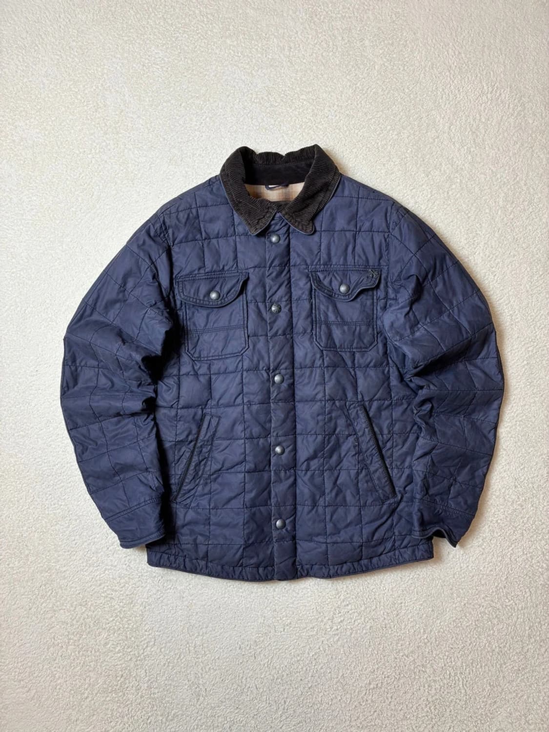 시리즈 x Waxed 퀼팅 피그먼트 코듀로이 카라 자켓 PN6332 상품이미지1