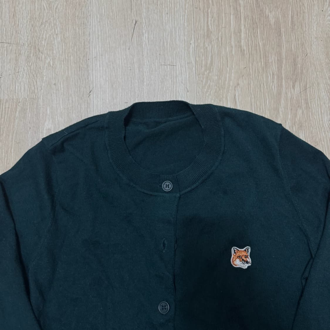 메종키츠네 폭스헤드 라운드 니트 가디건 M/95  상품이미지2