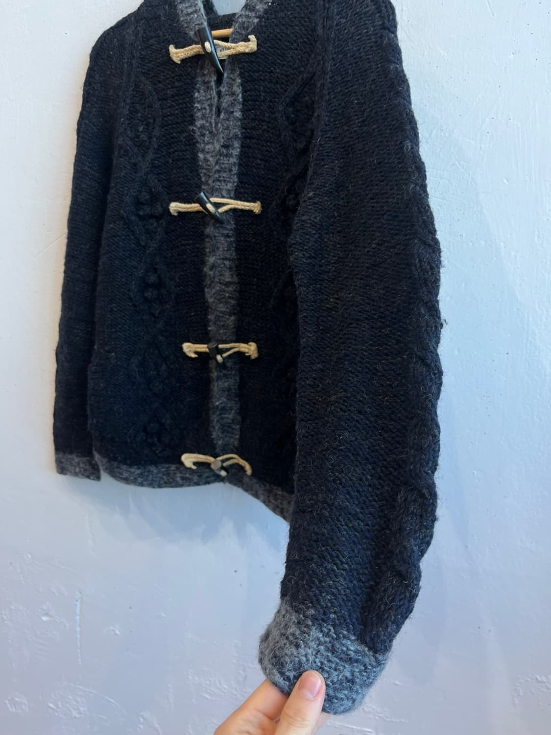 ETERNAL 울 모헤어 더플 니트 자켓 Made in NEPAL 상품이미지3