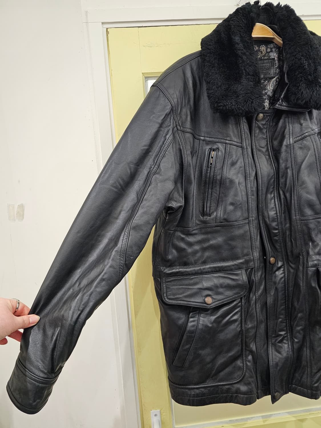 SK Leather 블랙 램스킨 필드자켓 상품이미지4