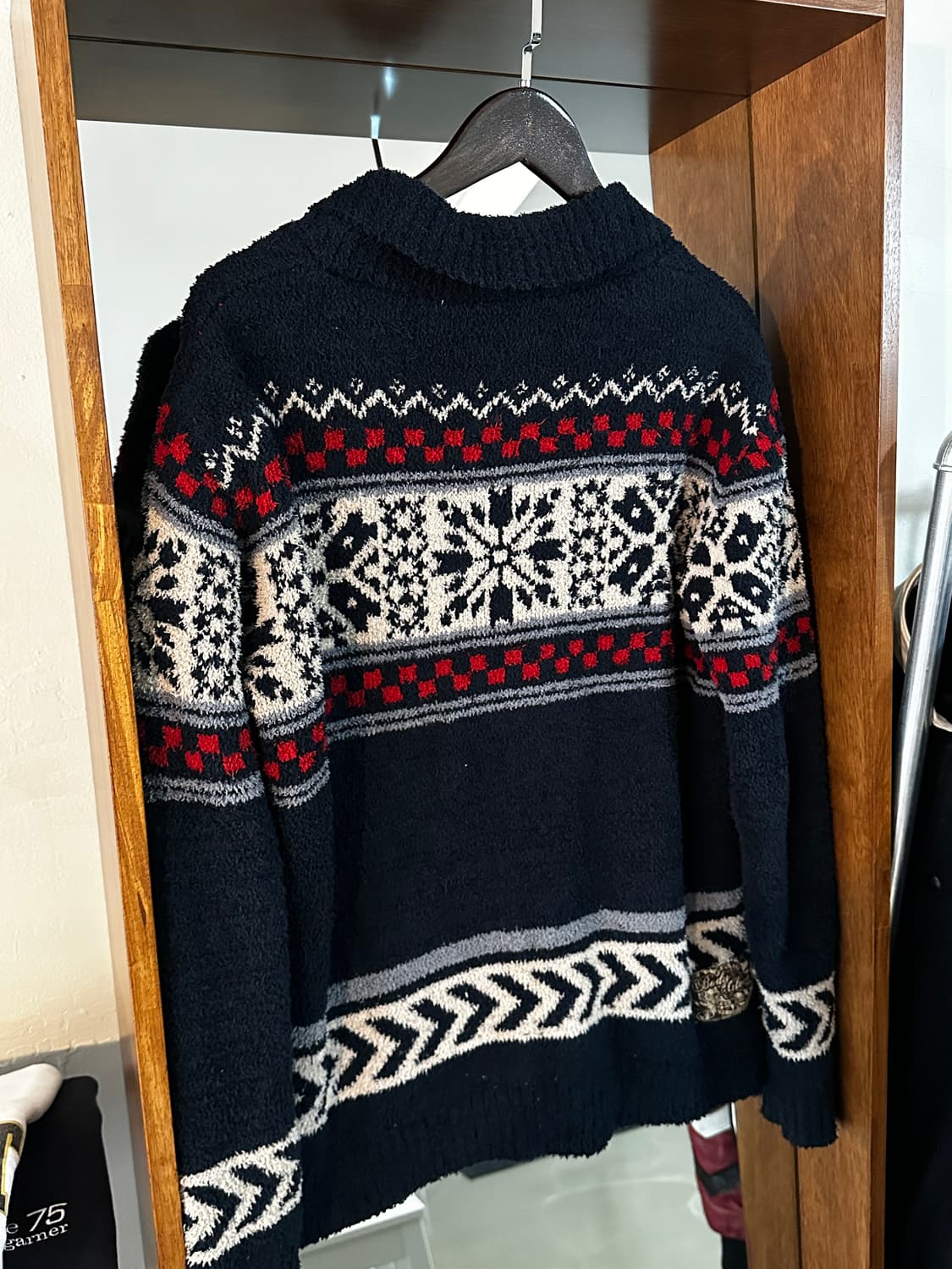 Body glove 보디 글러브 쇼콜라 패턴 니트 가디건 상품이미지4