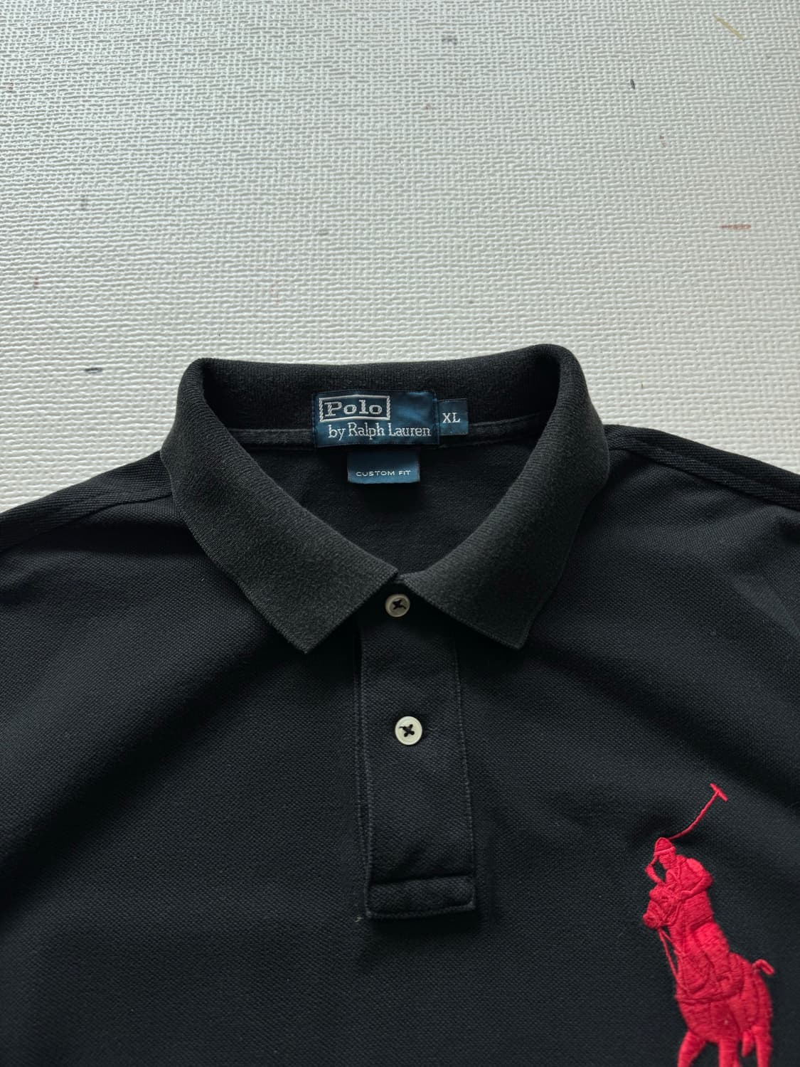 폴로 랄프로렌 빅포니 블랙/레드  PK 카라 긴팔티  상품이미지3