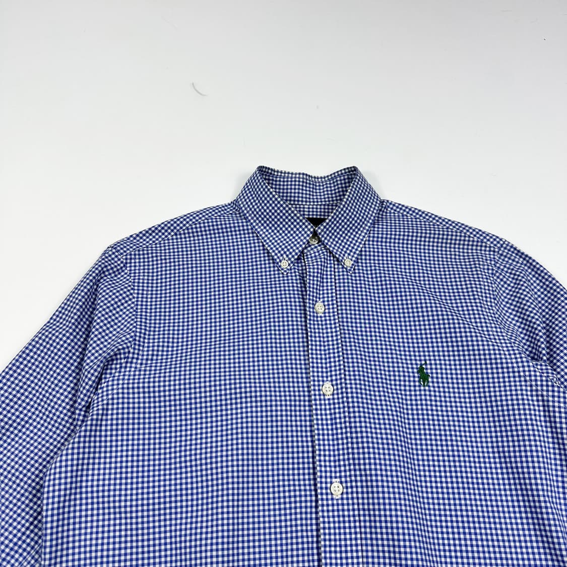 폴로 랄프로렌 포니 클래식 블루 체크셔츠 (S) 상품이미지1