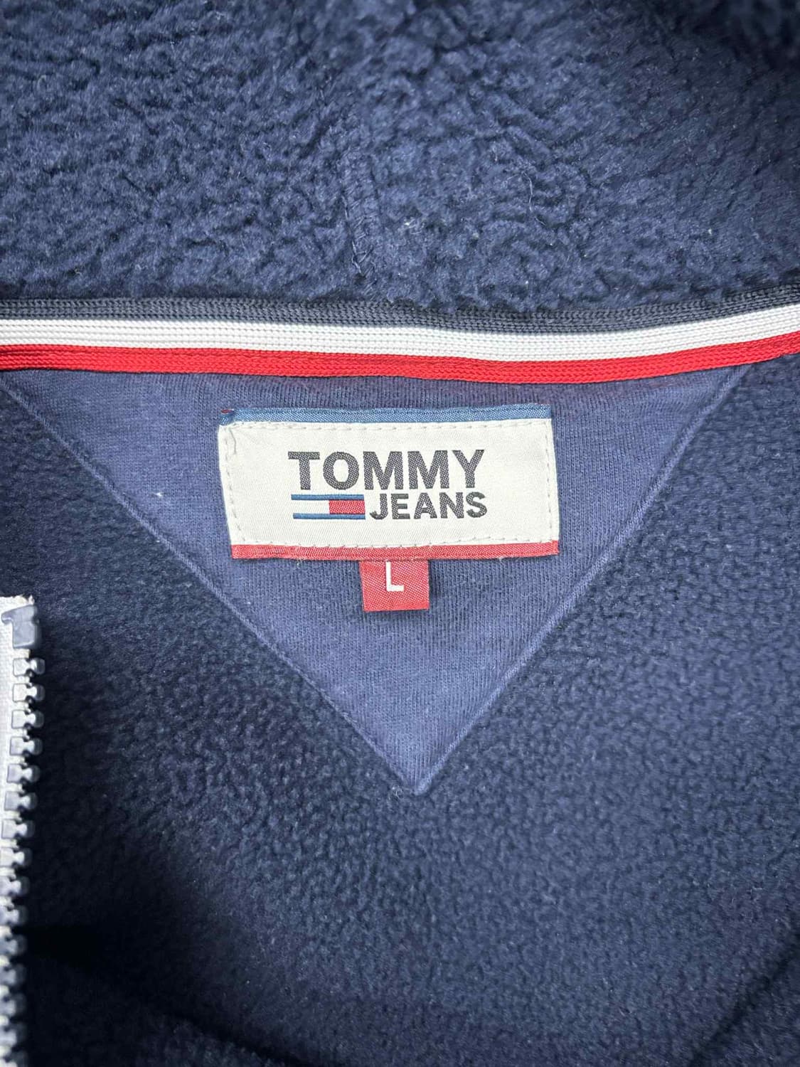 타미힐피거 진스 네이비 플리스 후드집업 후리스(L) 상품이미지4