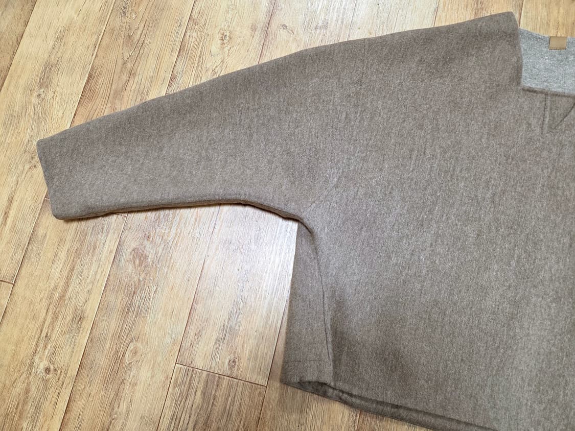 시스템(SYSTEM) V넥 울 블렌드 오버사이즈 탑 프리사이즈 상품이미지5