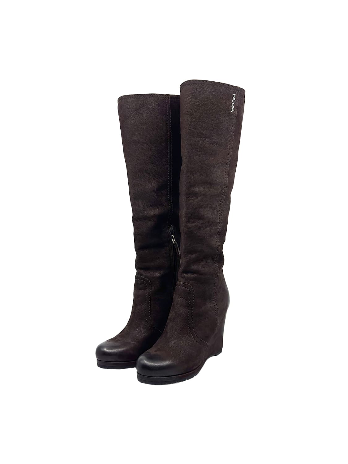 Prada Wedge Heel Knee Boots/ 36.5 상품이미지2