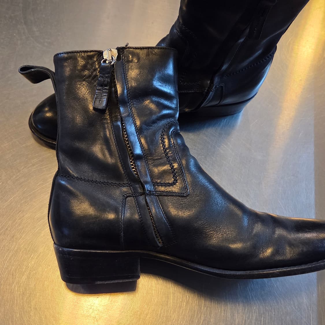 디올 옴므 07aw by 에디 슬리먼 사이드 zip 부츠 블랙 (41) 상품이미지4
