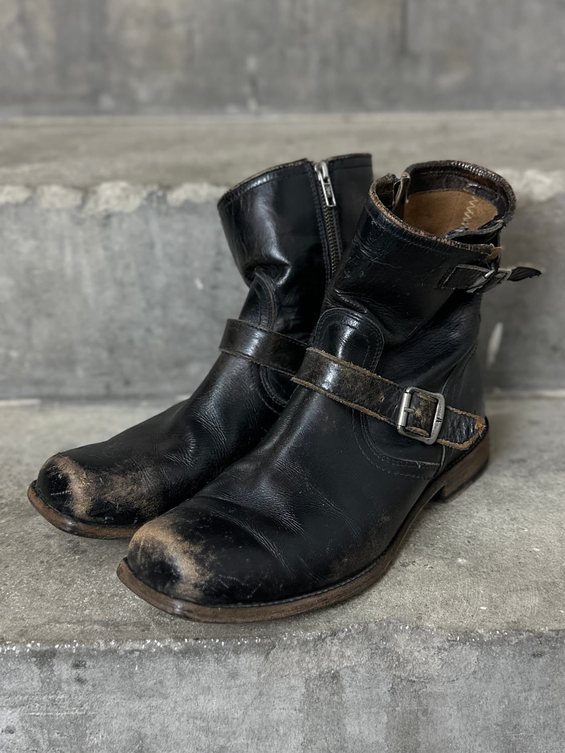 00's FRYE 스퀘어토 엔지니어 부츠 빈티지 바이커 부츠 상품이미지4