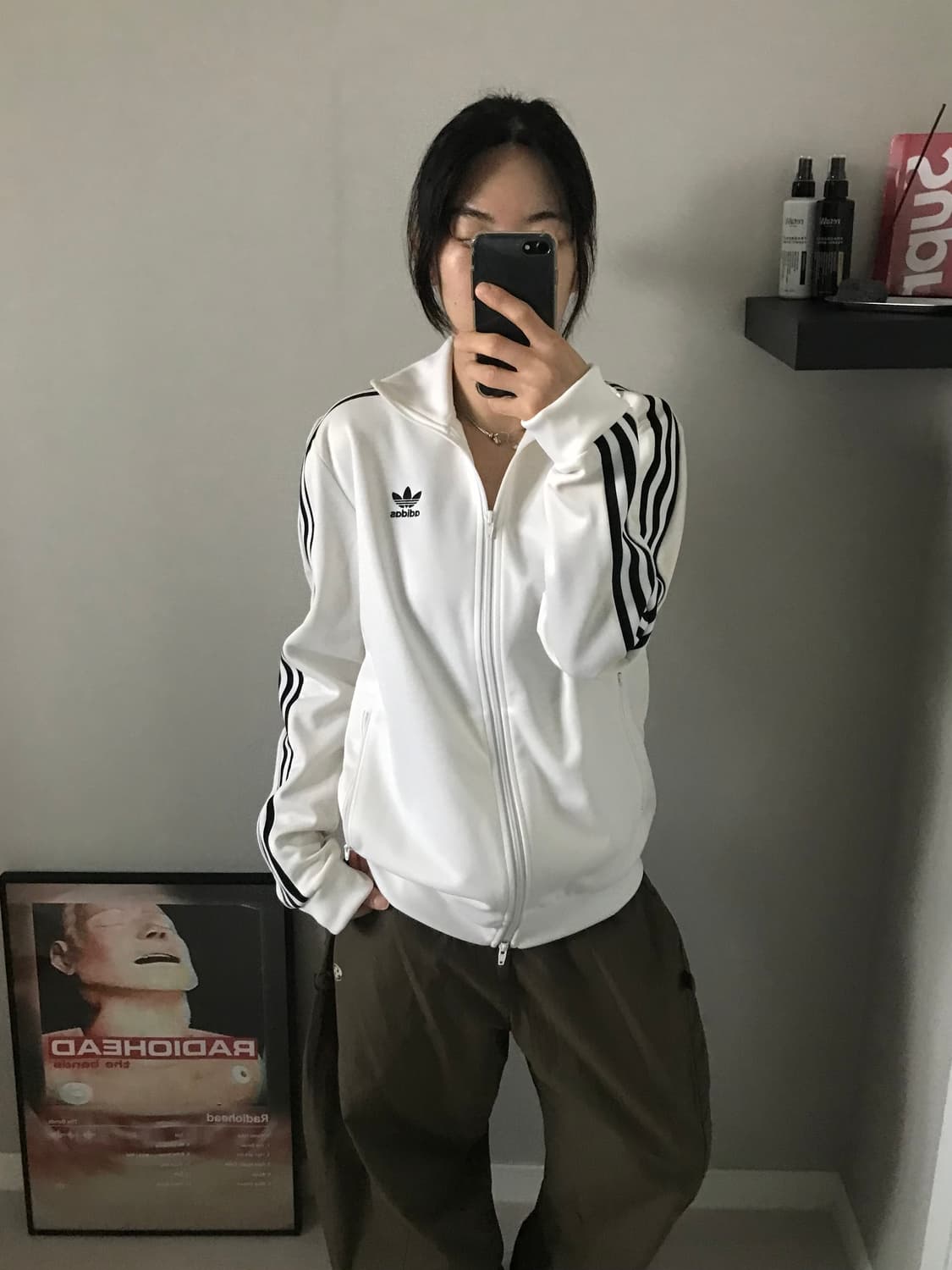 아디다스 오리지널스 베켄바우어 트랙탑 화이트 져지 상품이미지4