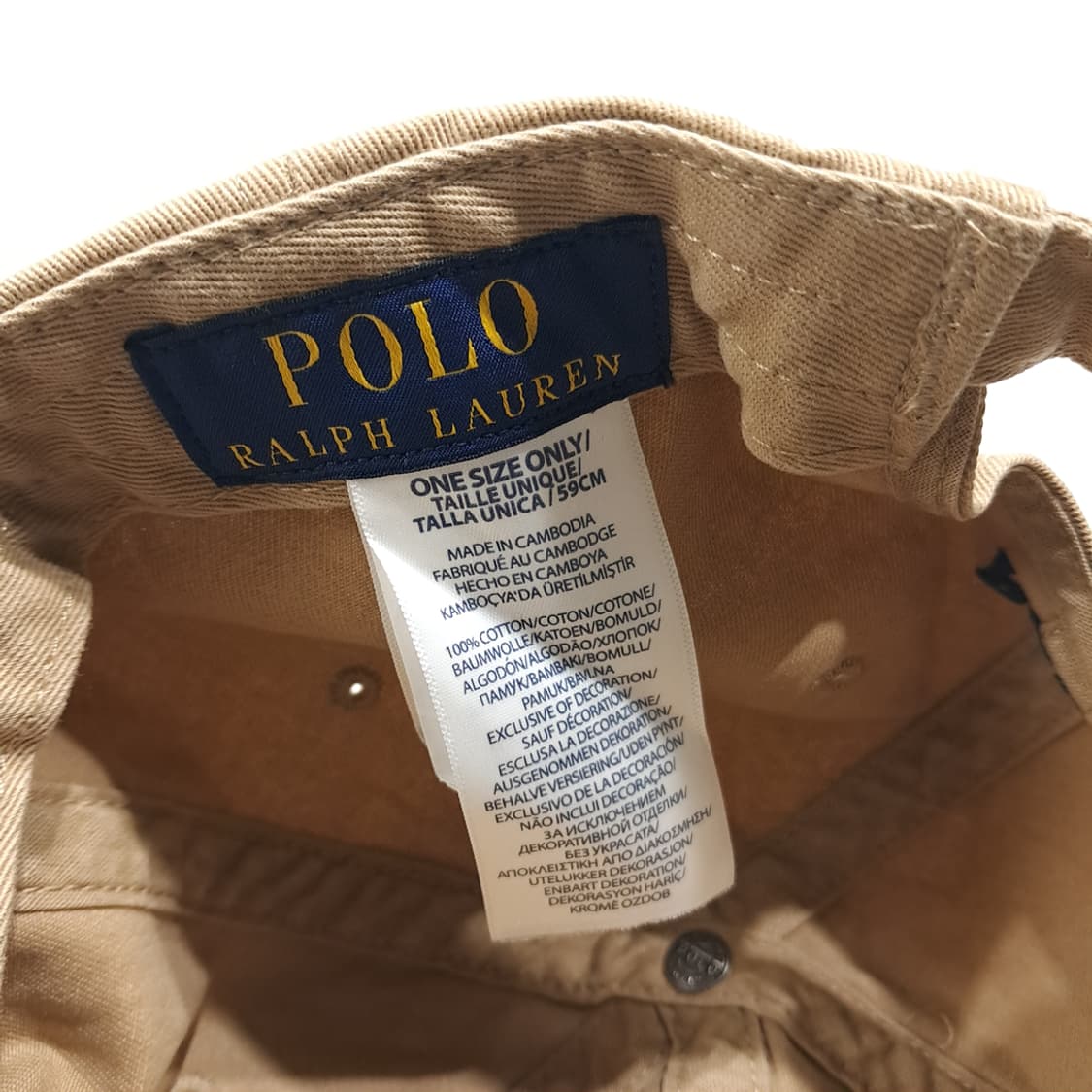 CL489 폴로 다크네이비 자수 베이지 볼캡 모자 상품이미지8