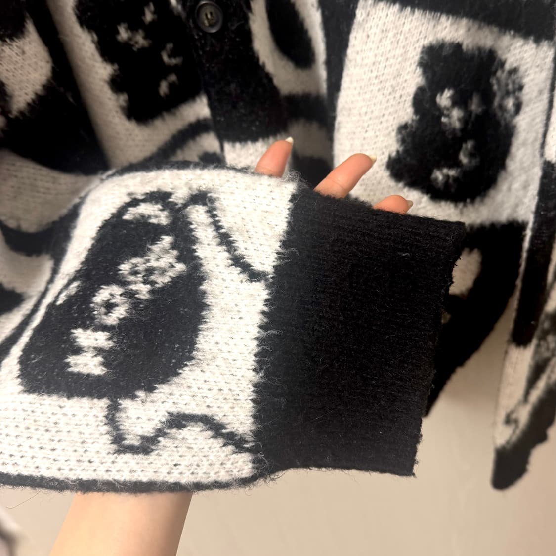 (L) 어피스오브케이크 hope 체커보드 가디건 상품이미지6