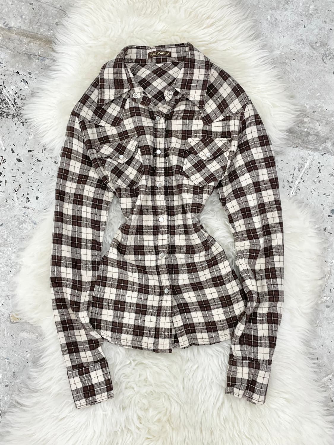 라떼 모리 체크 셔츠 상품이미지1