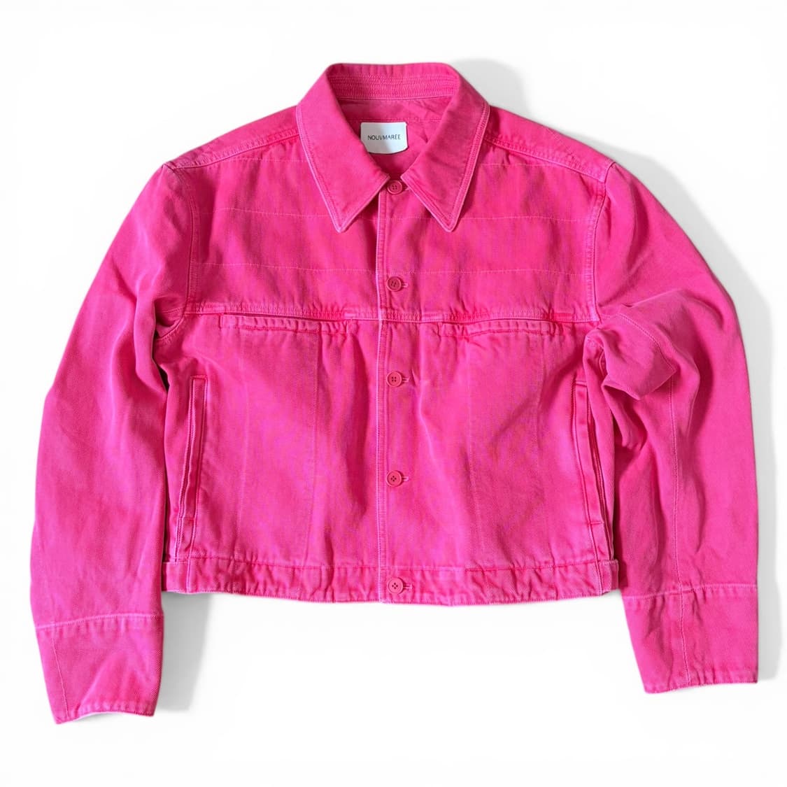 미착용) 누마레 네오 코튼 가먼트 스티치드 자켓 핑크 상품이미지4