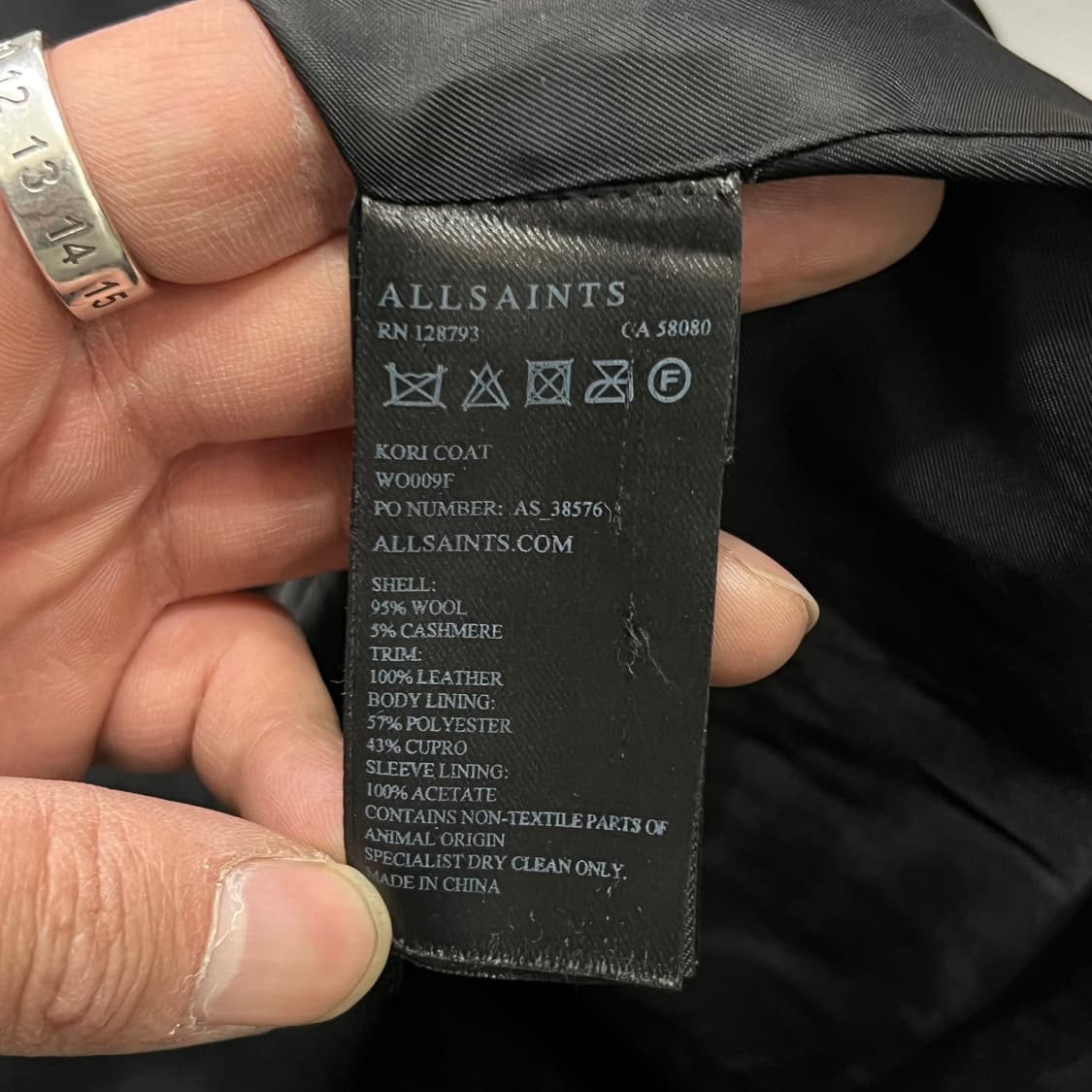  올세인츠 울 절개 코트 y14913 상품이미지7