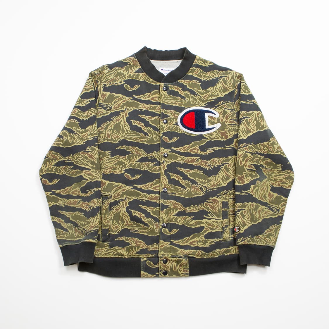 슈프림 x 챔피온 타이거 카모 바시티 자켓 상품이미지1
