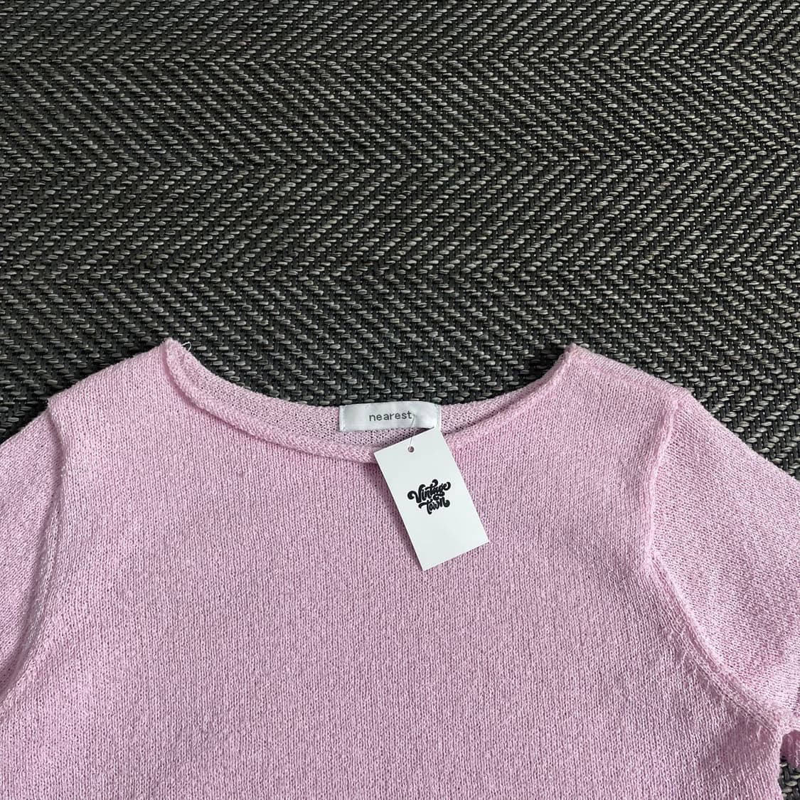 빈티지 우먼스 부클레 크롭 니트y 3208 상품이미지3