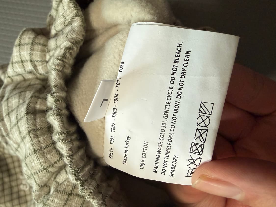 (L) ERL 패디드 체크 후드 집업 상품이미지4