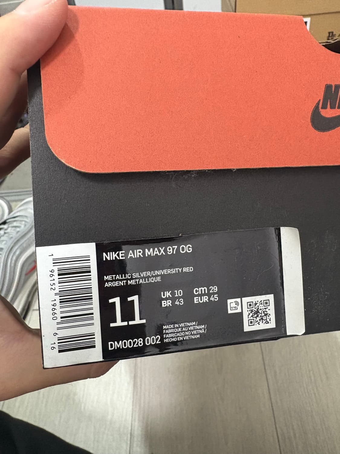 [290] 나이키 에어맥스 97 OG 실버 상품이미지4
