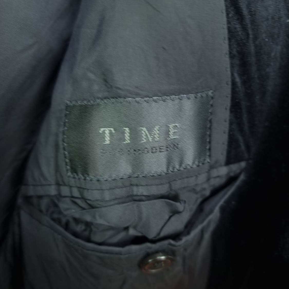 [타임] 주름가공 링클 플리츠 벨벳 블레이저 자켓 블랙 M19626 상품이미지8