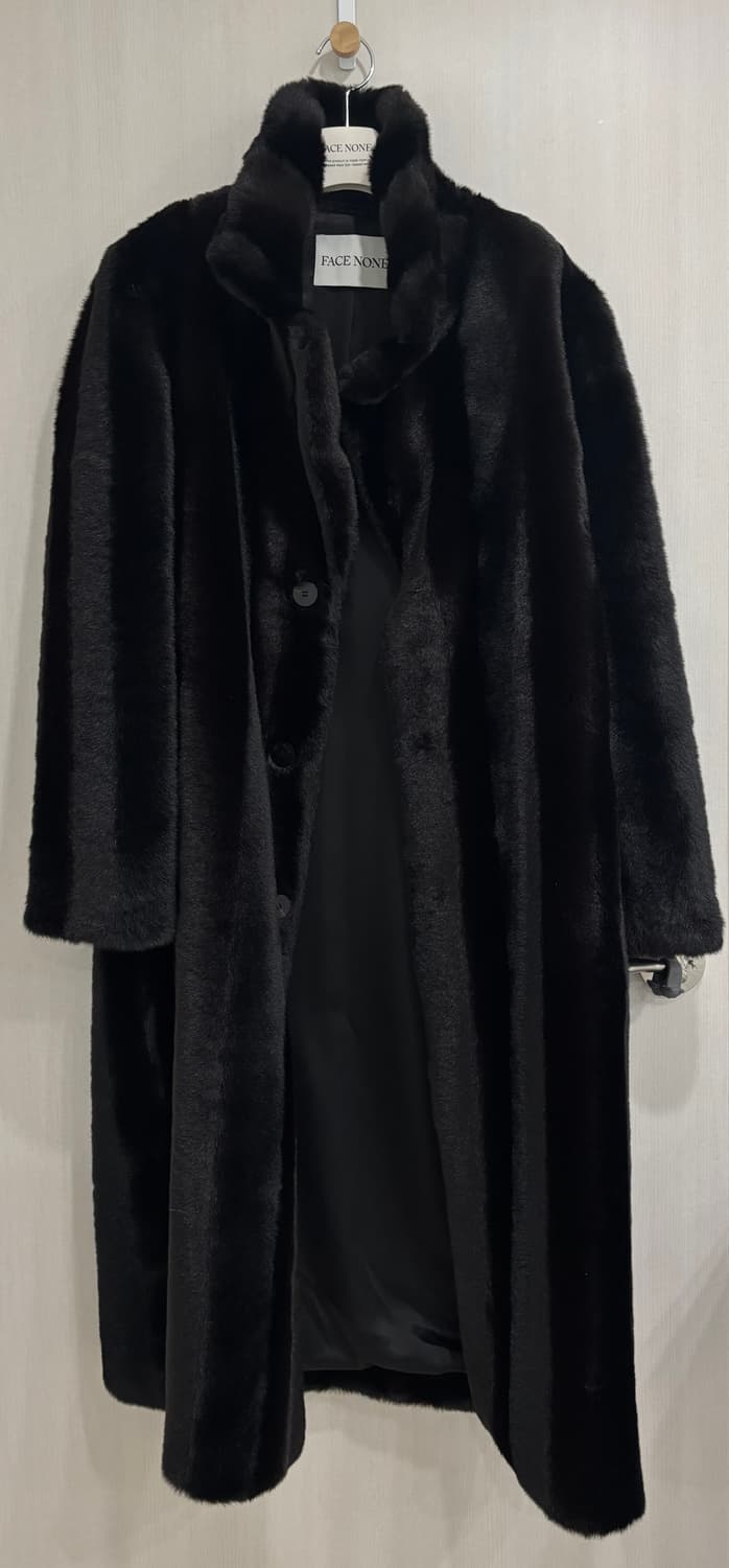 FACE NONE 페이스넌 블랙 퍼 코트 (급처) 상품이미지3