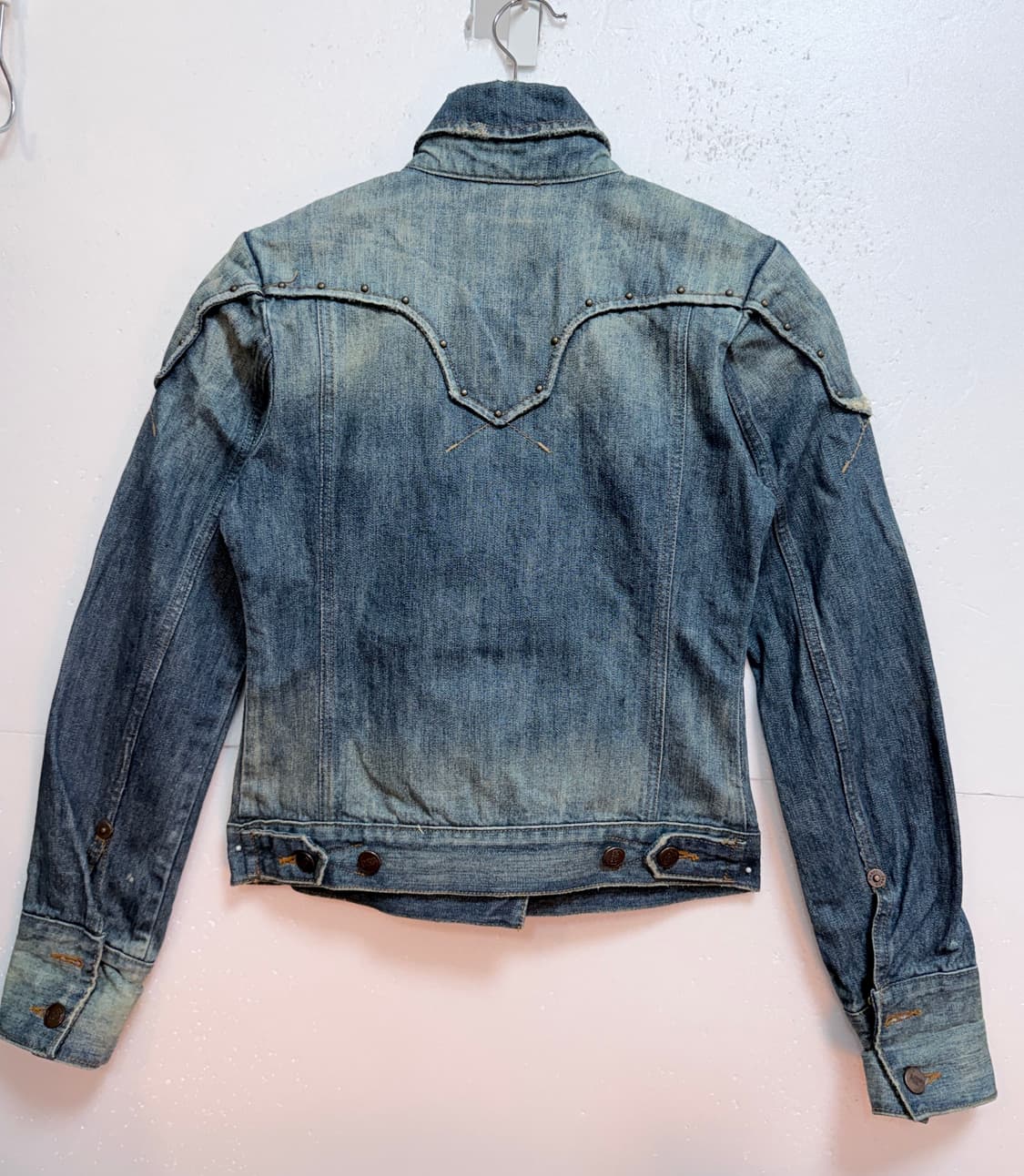 펄진 Pearl Jeans 스터드 데님 자켓 S 여성 청자켓 상품이미지4