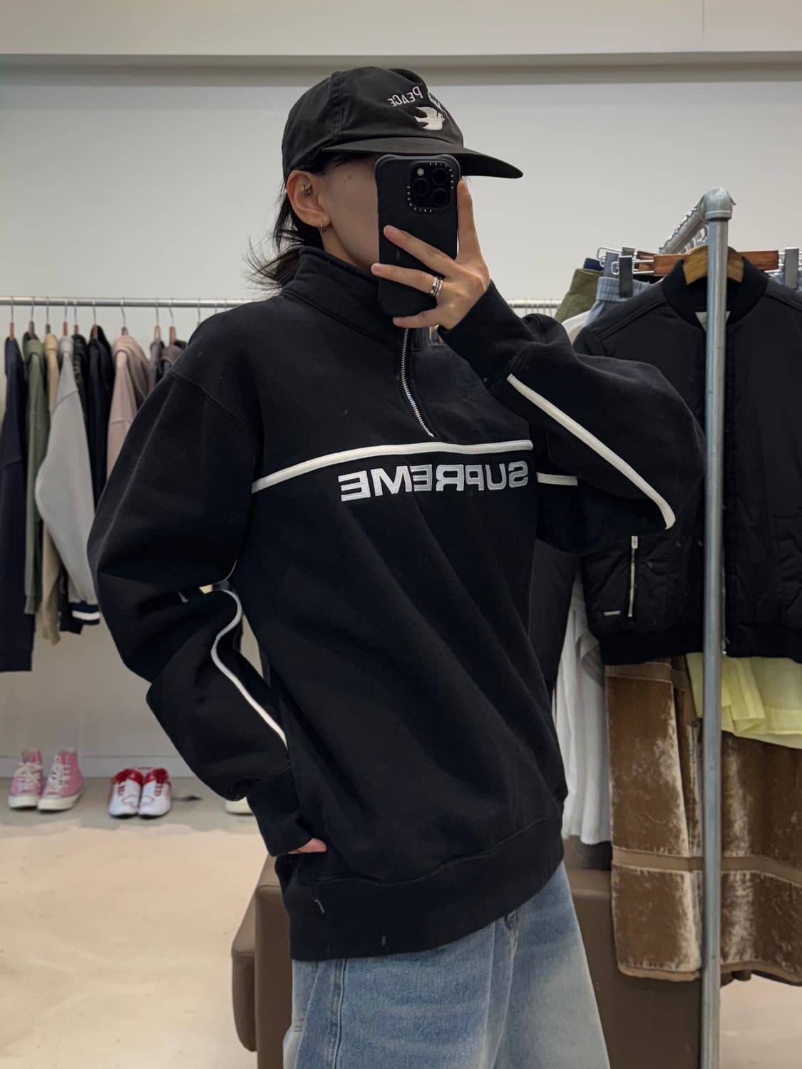 17fw 슈프림 투톤 하프 집업 스웻셔츠 상품이미지6