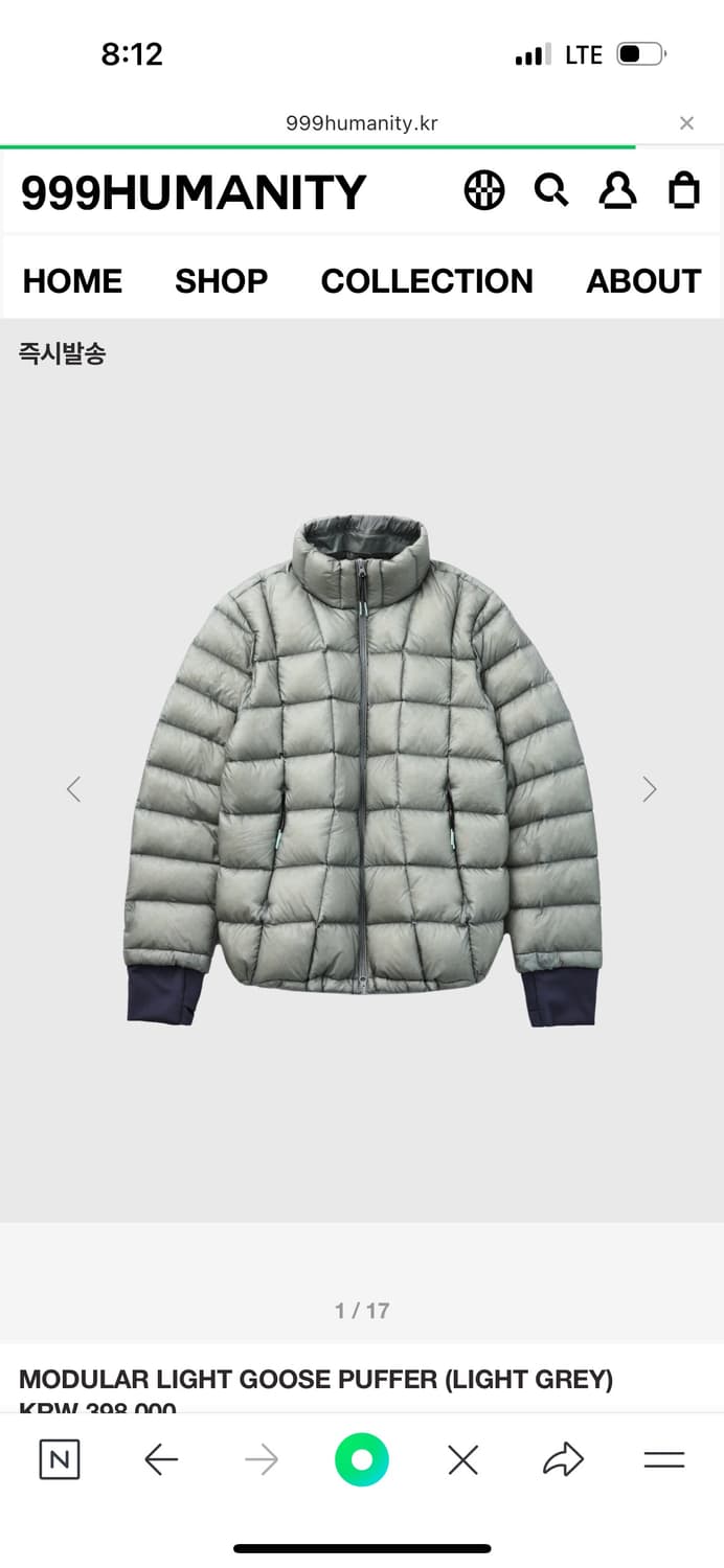 999휴머니티 MODULAR LIGHT GOOSE PUFFER 상품이미지1