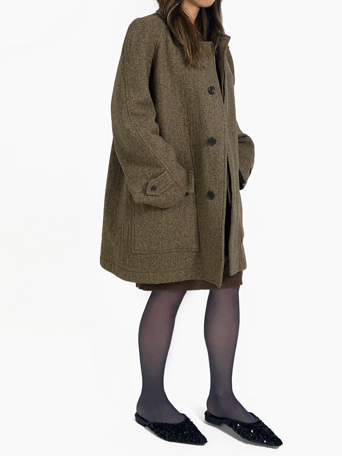Daks London wool coat 상품이미지5