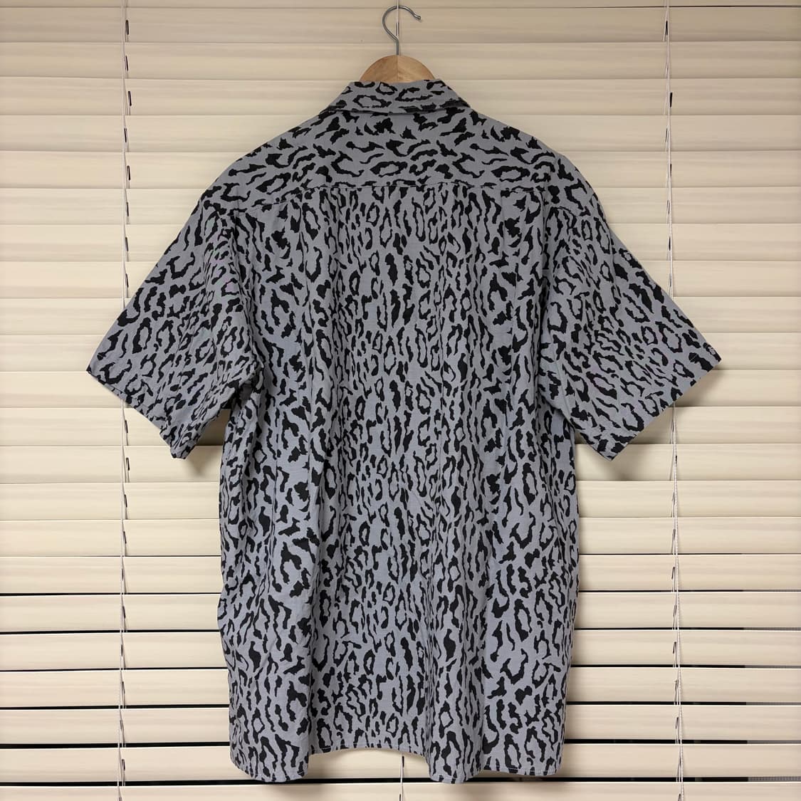 와코마리아 x 디키즈 레오파드 버튼업 반팔 워크 셔츠 그레이 M 상품이미지3