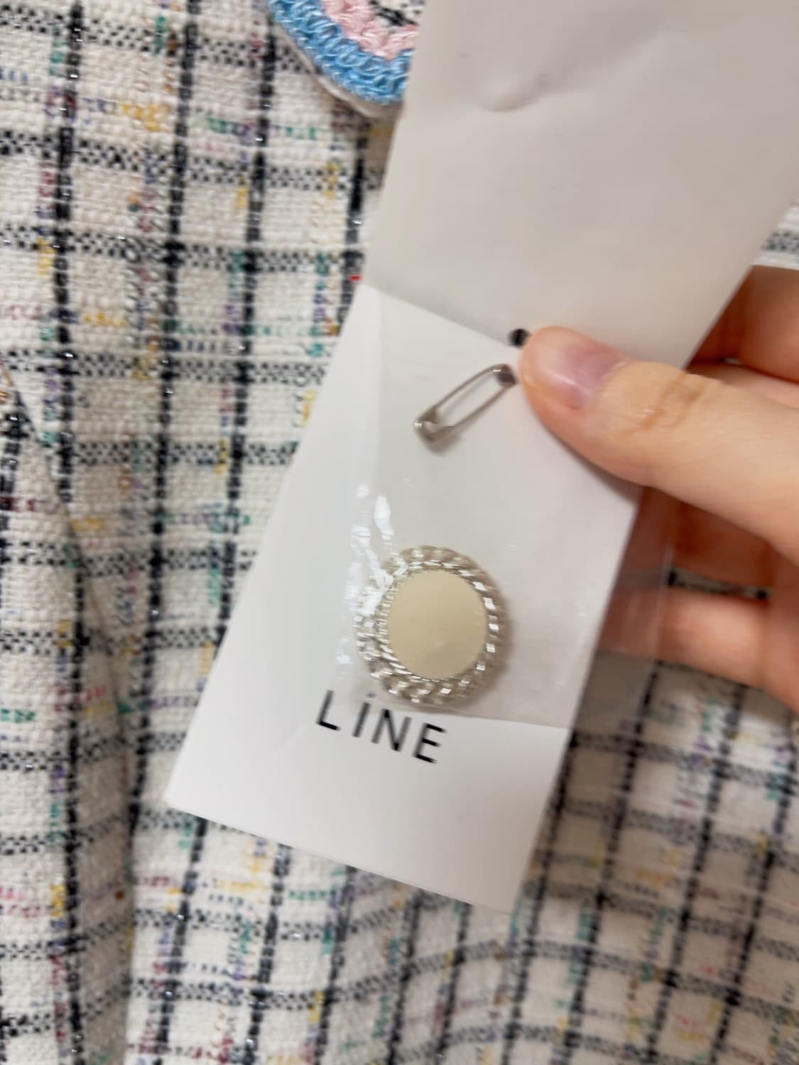 라인 트위드 원피스 (새상품) 상품이미지7