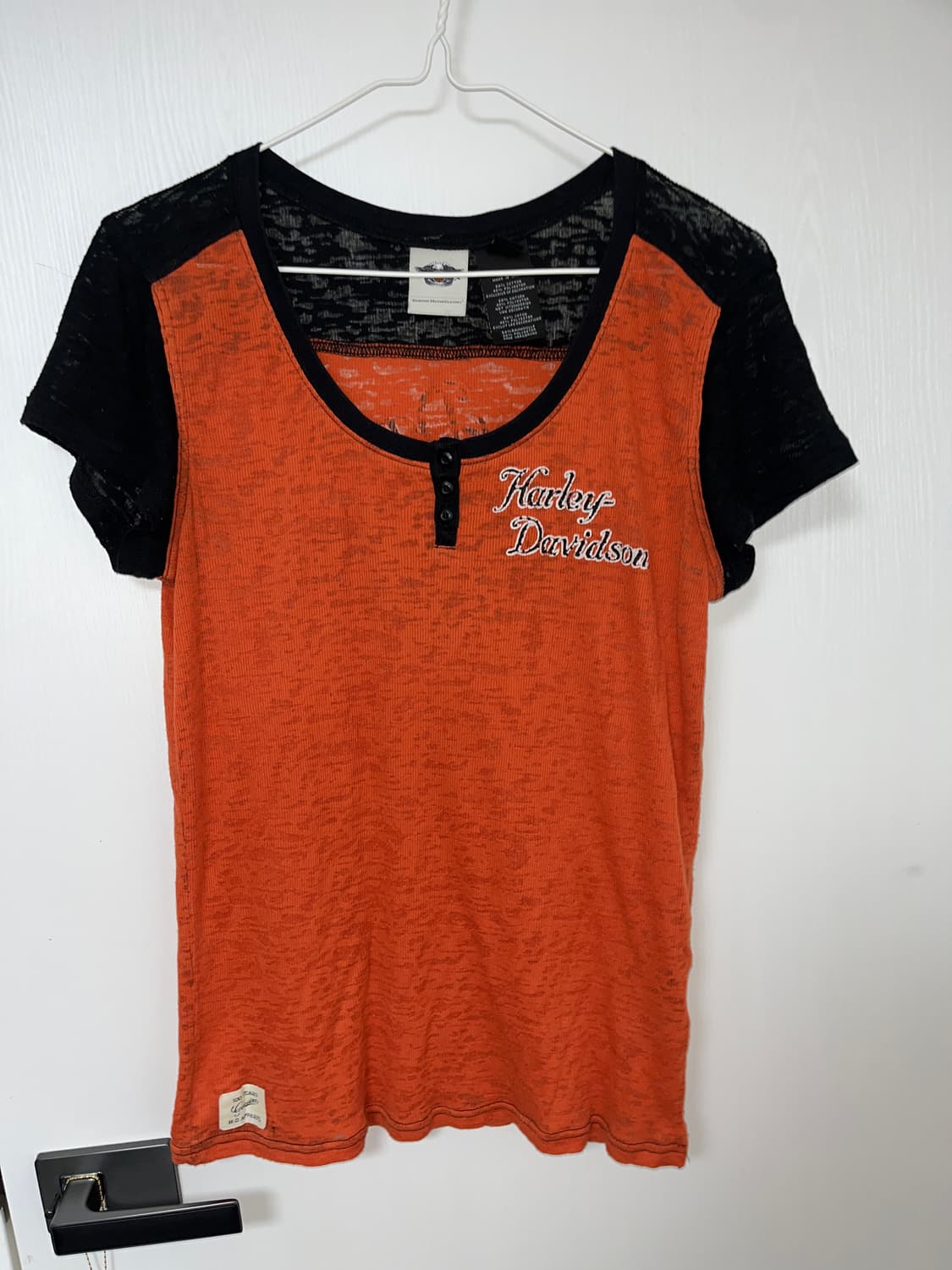 Harley davidson 레글런 헨리넥 티셔츠 상품이미지2