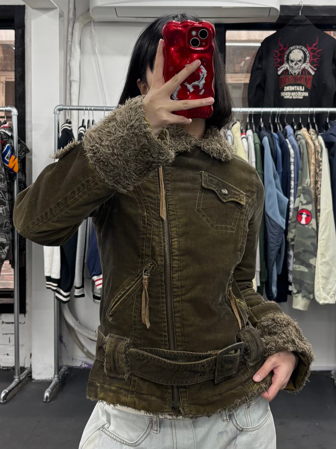 버커루 코듀로이 Y2K 쉐르파 자켓 상품이미지1