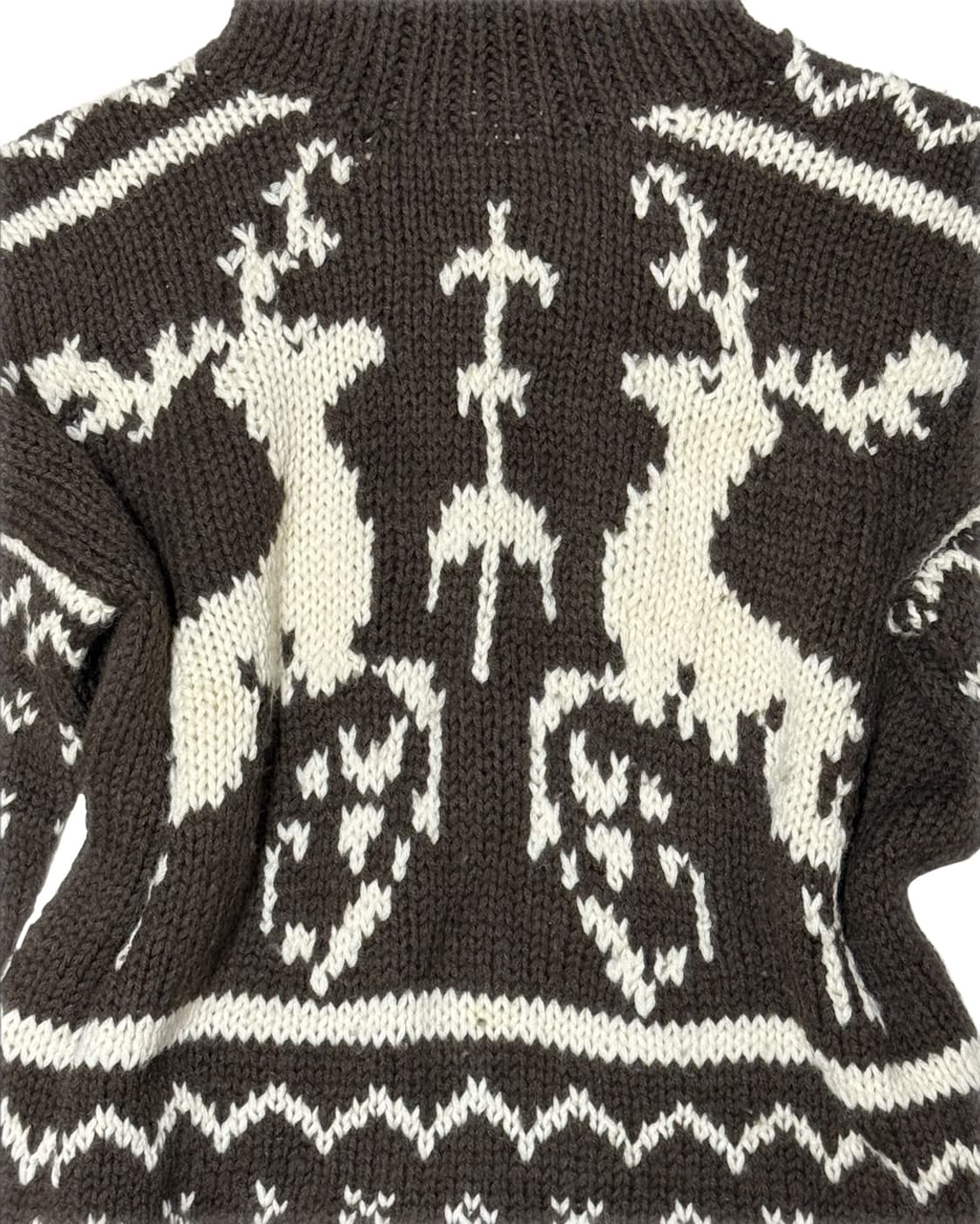 초코브라운 눈꽃 노르딕 니트 상품이미지3