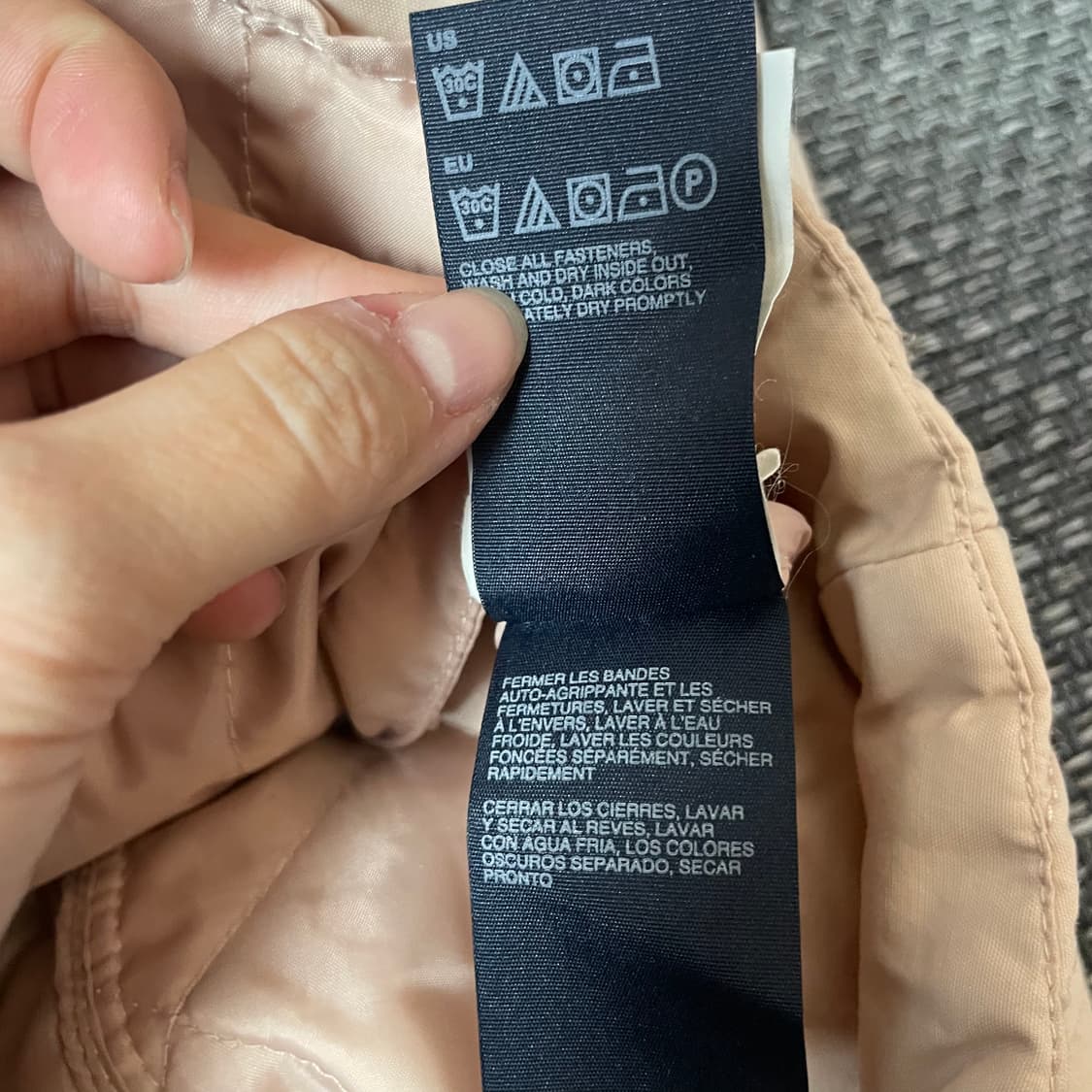 타미힐피거 미니로고 베이비핑크 누빔 경량 패딩 S 상품이미지8