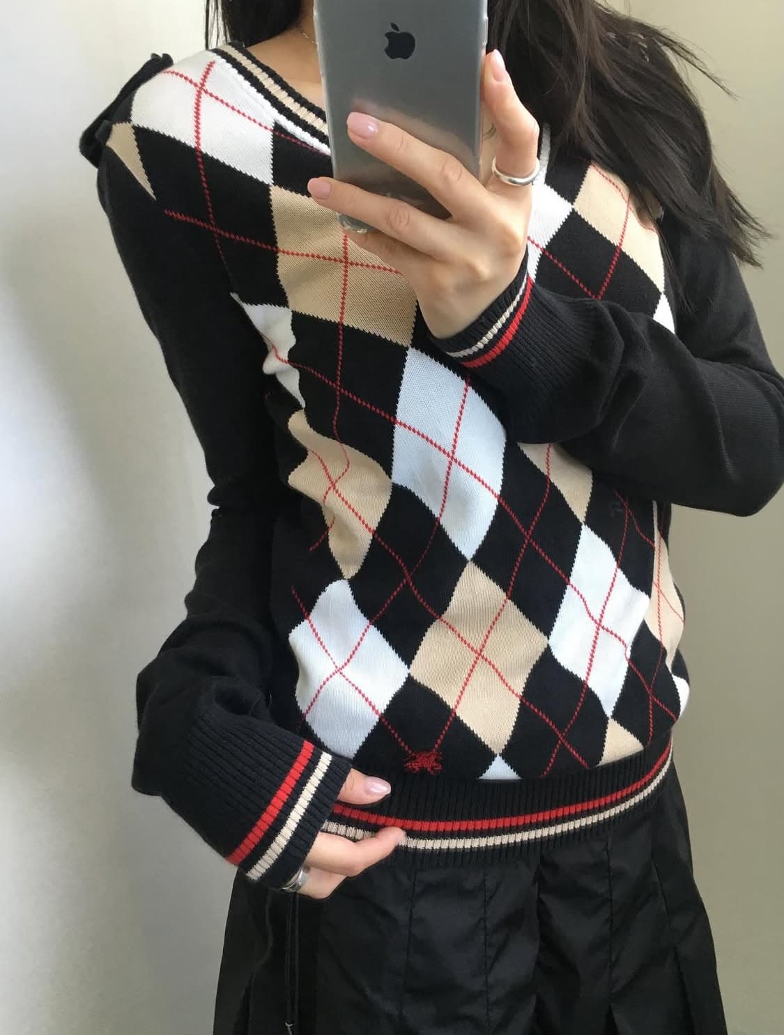 Burberry 버버리 블루라벨 우먼 아가일 니트 상품이미지3