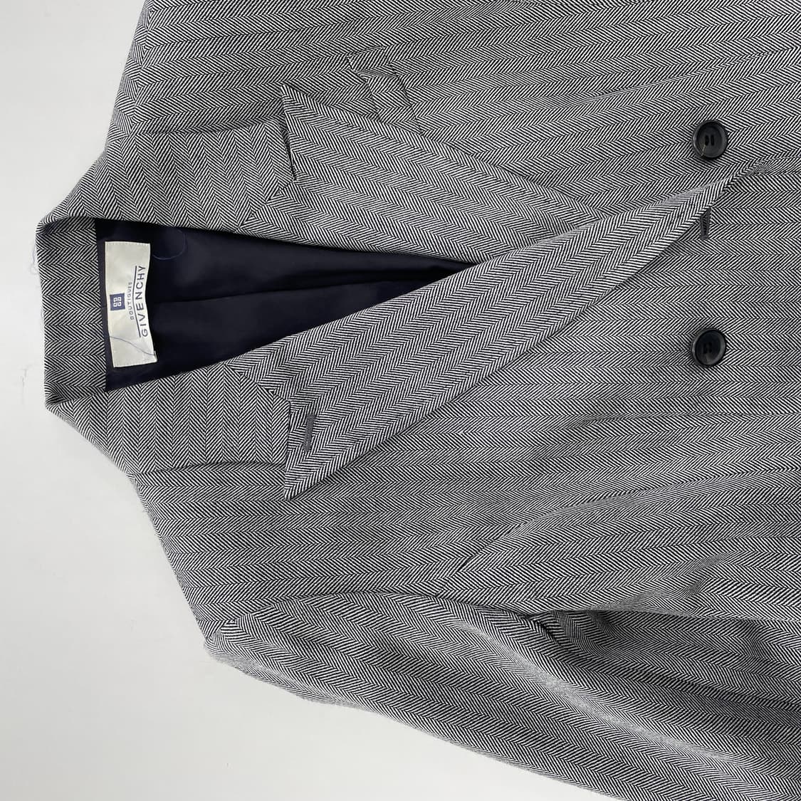 올드 지방시 헤링본 더블 블레이저 자켈 상품이미지5