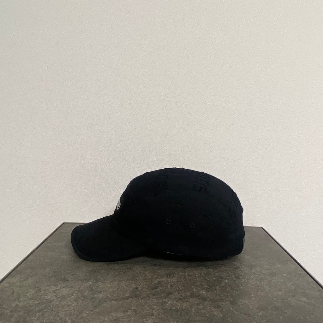 슈프림 박스로고 캠프캡 모자 레이저드 로고 워시드 블랙 상품이미지2